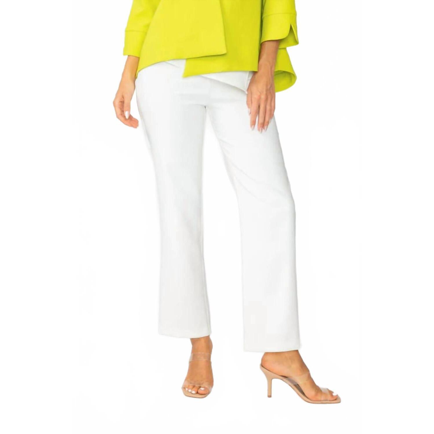 New Ic Collection Straight Leg Pull-On Pant In White
